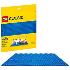 LEGO 10714 Classic Blue Baseplate 10 x 10 Inch/32 x 32 Studs Stackable Building Board, Creations Sheets Builders, Various
