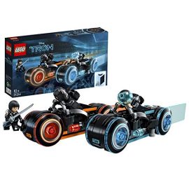 LEGO 21314 Ideas TRON: Legacy 2x Light Cycle Motorcycles and Sam Flynn, Quorra and Rinzler Minifigures Building Set Display Model