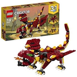 LEGO 31073 Creator 3in1 Mythical Creatures Dragon, Giant Spider and Troll Action Figures Model Building Set, Toys for Kids 7-12 Years Old
