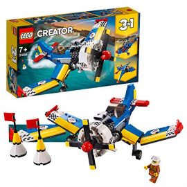 LEGO 31094 Creator 3in1 Race Plane Helicopter and Jet Building Set, Airplane Playset with Pilot Minifigure, Toys for Kids 7 Years Old and Older