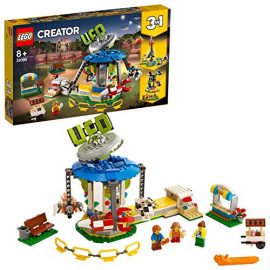 LEGO 31095 Creator 3in1 Fairground Carousel Set, Fair Fun Adventures, Space Themed Model