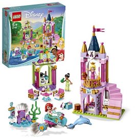 LEGO 41162 Disney Princess Ariel, Aurora and Tiana’s Royal Celebration Toy, Anniversary Edition, The Little Mermaid, Sleeping Beauty, The Princess and the Frog Mini Dolls