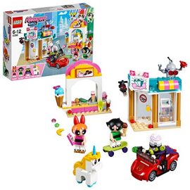 LEGO 41288 Powerpuff Girls Mojo Jojo Strikes Blossom, Buttercup, Jewel Thief Minifigures and Unicorn Figure Fun Playset