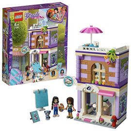 LEGO 41365 Friends Emma’s Art Studio Playset, Emma mini-doll Cat Figure and Accessories, Build and Play Toys for Kids