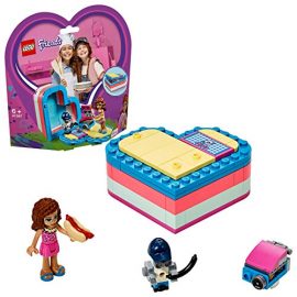 LEGO 41387 Friends Olivia’s Summer Heart Box Toy, Collectible Dolls Set