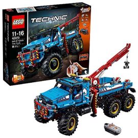 LEGO 42070 Technic 6×6 All Terrain Tow RC Truck Toy Motor Kit, 2 in 1 Model, Explorer Toy Vehicle, Power Functions Construction Set