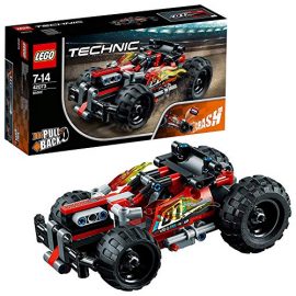 LEGO 42073 Technic BASH Racing Car Toy with Powerful Pull-Back Motor, High-Speed Action Vehicles Building Set,