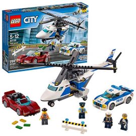 LEGO 60138 City Police High-speed Chase Playset, Helicopter Toy and Sports Car, Crook’s Escape Set for Kids