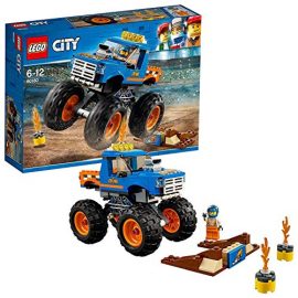 LEGO 60180 City Great Vehicles Monster Truck Toy with Driver and Stunt Show Accessories, Car Sets for Kids