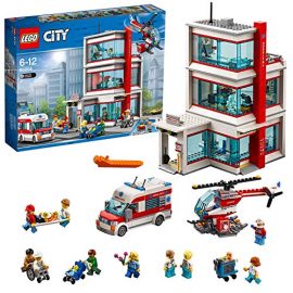 LEGO 60204 City Town Hospital Heroes with Ambulance and Helicopter Toys, Plus Light Bricks and 11 Minifigures, Rescue Set for Kids 6-12 Years Old, Multicolor