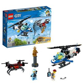 LEGO 60207 City Police Sky Police Drone Chase Helicopter Toy with Net Shooter, Jail Break Sets for Kids