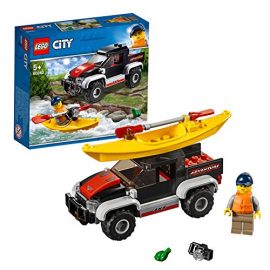 LEGO 60240 City Great Vehicles Kayak Adventure Boat and Truck Toys with Explorer Minifigure, Holiday Sets for Kids