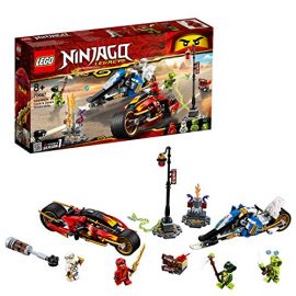 LEGO 70667 Ninjago Kai’s Blade Cycle and Zane’s Snowmobile, Ninja Action Figures, Colourful