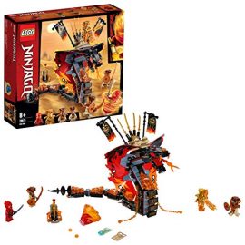LEGO 70674 NINJAGO Fire Fang Snake Toy for Kids with 4 Minifigures, Masters of Spinjitzu Playset