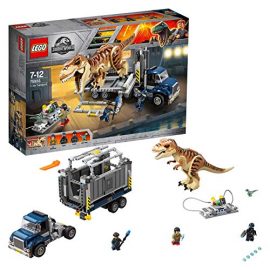 LEGO 75933 Jurassic World T-Rex Transport Building Set with Dinosaur Figure, Zia Minifigure and Truck with Trailer, Fallen Kingdom Movie Sets for 7-12 Years Old Boys and Girls