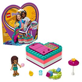 LEGO 41384 Friends Andrea’s Summer Heart Box Toy, Collectible Dolls Set