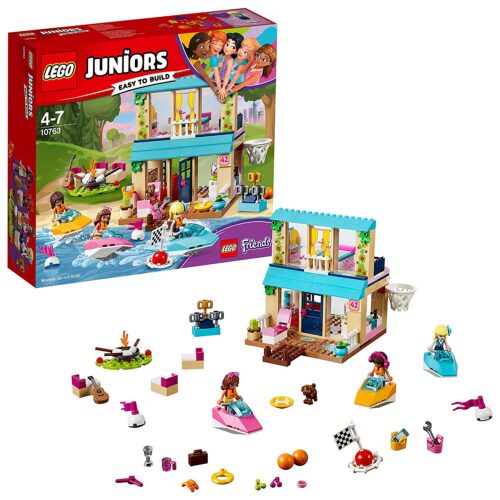 Lego 10763 LEGO 10763 Juniors Stephanie’s Lakeside House Toy, Andrea and Olivia Mini Doll House, Build and Play Sets for Kids