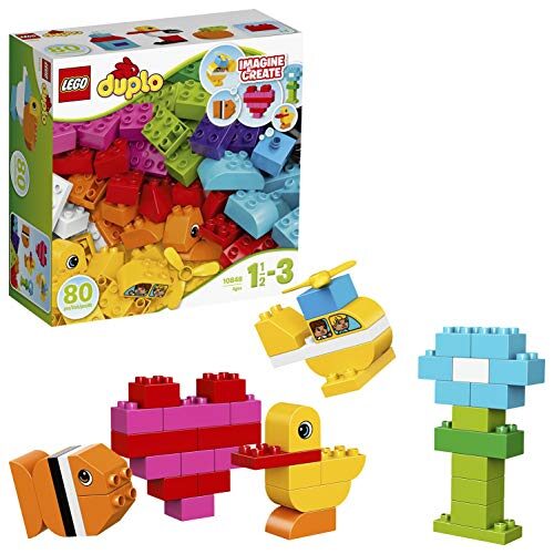 LEGO 10848 DUPLO My First Bricks Large and Mixed Blocks Set with Building Cards, Preschool Toy for Toddlers Age 1.5-3