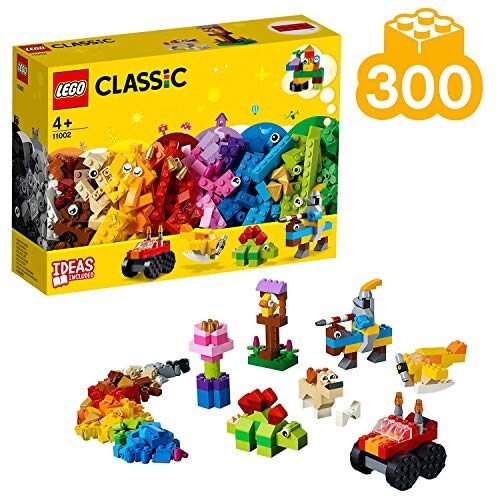 LEGO 11002 Classic Basic Brick Set with Wheels and Eyes for Kids 4+ Years Old, and Creative Building Ideas Young Builders (300 Pieces)