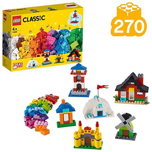 LEGO 11008 Classic Bricks and Houses Building Set, Preschool Toys for 4+ Year Old with Six Easy-to-Build Models