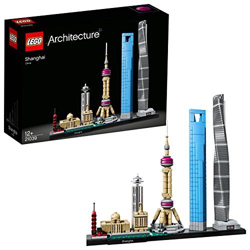 LEGO 21039 Architecture Shanghai Model Building Set with the Shanghai Tower and World Financial Centre, Skyline Collection, Construction Collectible Gift Idea