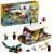LEGO 31093 Creator 3in1 Riverside Houseboat Seaplane and Fishing Village Building Set with Toy Boat, Plane, 2 Minifigures and Crocodile Figure, Toys for Kids 7 Years Old and Older