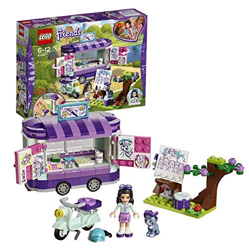 LEGO 41332 Friends Heartlake Emma’s Art Stand Trailer Playset, Build and Play Fun Toys for Kids