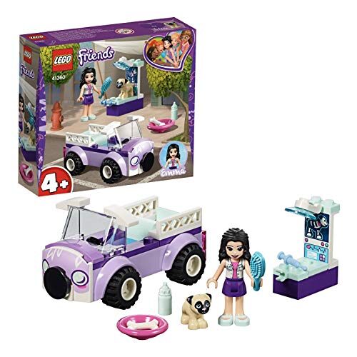 LEGO 41360 Friends Emma’s Mobile Vet Clinic Playset, Vet Van Emma mini-doll and Dog figure, Toy Vet Kit for Kids