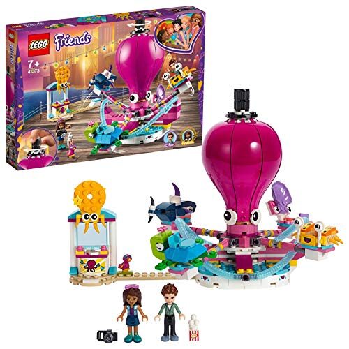 LEGO 41373 Friends Funny Octopus Ride Fair Set, Amusement Park Fun, Multicolour