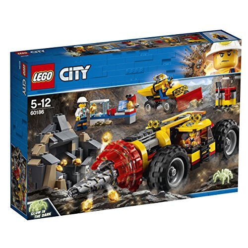 LEGO 60186 City Mining Power Driller Toy Vehicle Set, Construction Toys for Kids