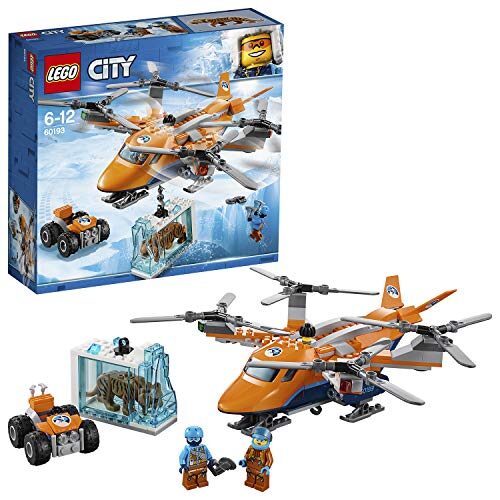 LEGO 60193 City Arctic Expedition Arctic Air Transport Building Set, with Heavy Cargo Rescue Helicopter, ATV, Tiger Figure, Winter Adventure Toys for Kids