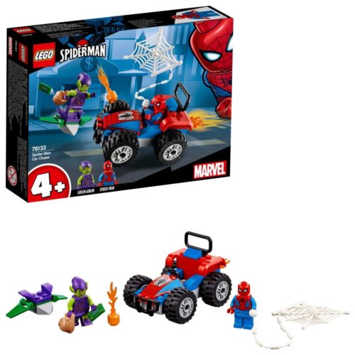 Lego 76133 LEGO 76133 Super Heroes Spider-Man Car Chase Set, Toy Car Spider-Man and Green Goblin figures, Marvel Toy Vehicles for Kids