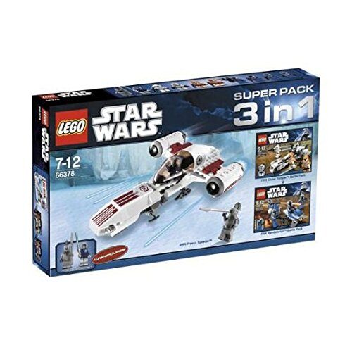 Lego 66378 Lego Star Wars 66378 Super Pack 3 in 1 includes Sets 7913 Clone Trooper Battle Pack, 8085 Freeco Speeder & 7914 Mandalorian Battle Pack