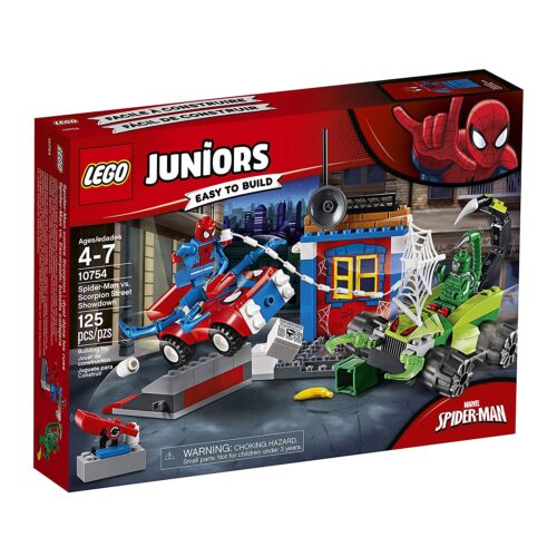 Lego 10754 LEGO UK – 10754 Juniors Spider-Man Versus Scorpion Street Showdown Building Toy