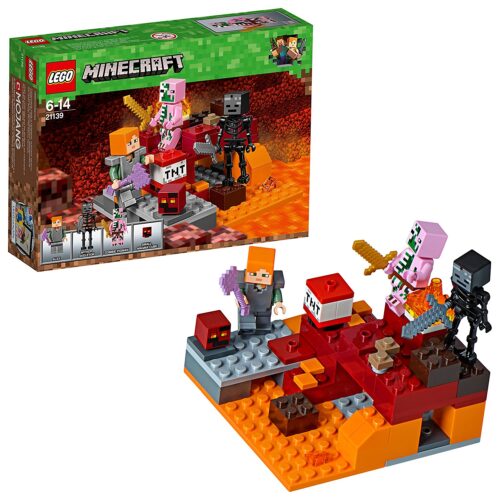 Lego 21139 LEGO UK – 21139 Minecraft The Nether Fight Construction Toy